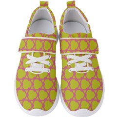 Pattern Background Structure Pink Men s Velcro Strap Shoes