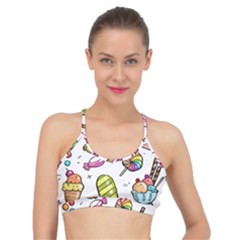 Doodle Cartoon Drawn Cone Food Basic Training Sports Bra