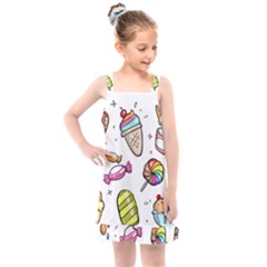 Doodle Cartoon Drawn Cone Food Kids  Overall Dress