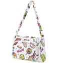 Doodle Cartoon Drawn Cone Food Front Pocket Crossbody Bag View1