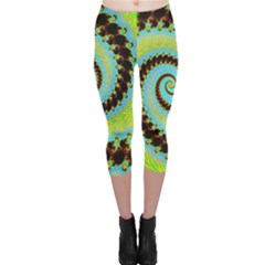 Fractal Julia Mandelbrot Art Capri Leggings  by Pakrebo