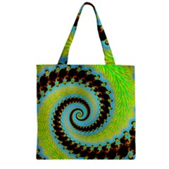 Fractal Julia Mandelbrot Art Zipper Grocery Tote Bag by Pakrebo