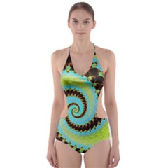 Fractal Julia Mandelbrot Art Cut-out One Piece Swimsuit by Pakrebo