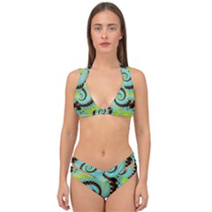 Fractal Julia Mandelbrot Art Double Strap Halter Bikini Set by Pakrebo