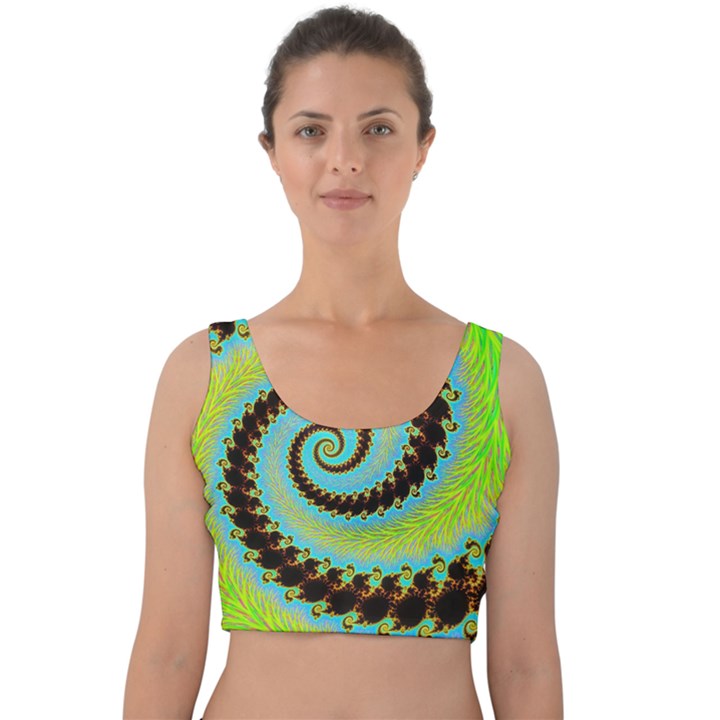 Fractal Julia Mandelbrot Art Velvet Crop Top