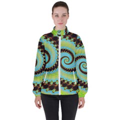 Fractal Julia Mandelbrot Art High Neck Windbreaker (women)