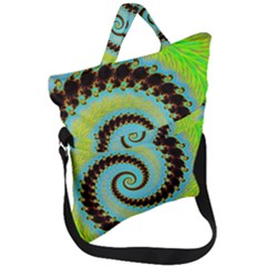 Fractal Julia Mandelbrot Art Fold Over Handle Tote Bag by Pakrebo