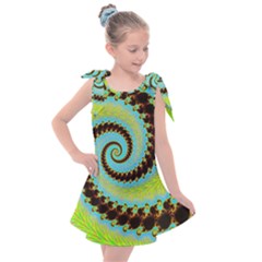 Fractal Julia Mandelbrot Art Kids  Tie Up Tunic Dress