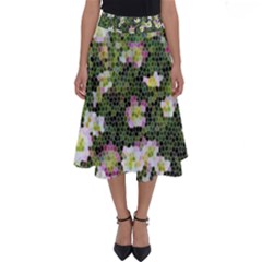 Mosaic Structure Pattern Background Perfect Length Midi Skirt