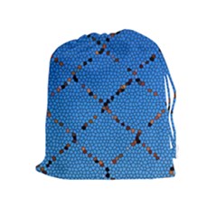 Pattern Structure Background Blue Drawstring Pouch (xl) by Pakrebo