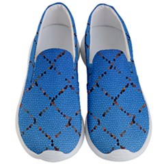 Pattern Structure Background Blue Men s Lightweight Slip Ons