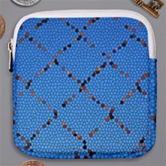 Pattern Structure Background Blue Mini Square Pouch by Pakrebo