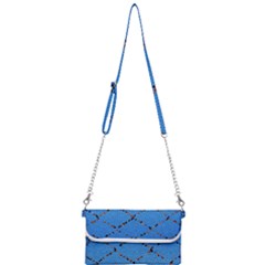 Pattern Structure Background Blue Mini Crossbody Handbag by Pakrebo