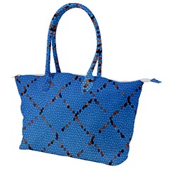 Pattern Structure Background Blue Canvas Shoulder Bag