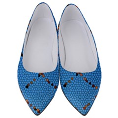 Pattern Structure Background Blue Women s Low Heels