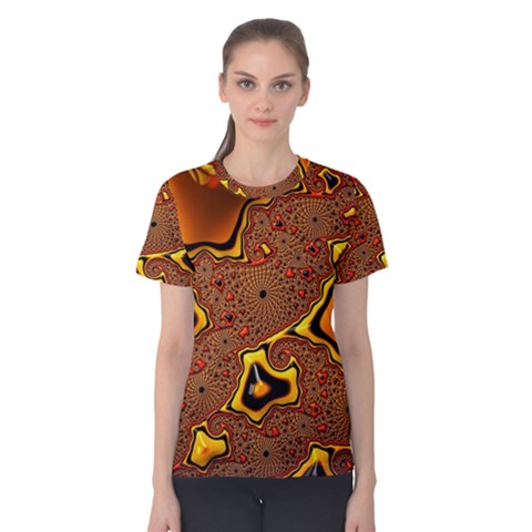 Fractal Julia Mandelbrot Art Women s Cotton Tee by Pakrebo