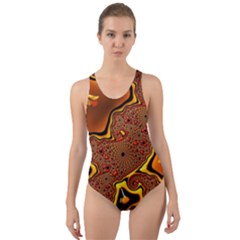 Fractal Julia Mandelbrot Art Cut-out Back One Piece Swimsuit by Pakrebo