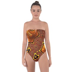 Fractal Julia Mandelbrot Art Tie Back One Piece Swimsuit by Pakrebo