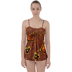 Fractal Julia Mandelbrot Art Babydoll Tankini Set by Pakrebo