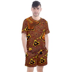 Fractal Julia Mandelbrot Art Men s Mesh Tee And Shorts Set