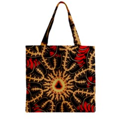 Fractal Julia Mandelbrot Art Zipper Grocery Tote Bag by Pakrebo