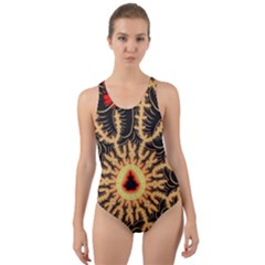 Fractal Julia Mandelbrot Art Cut-out Back One Piece Swimsuit by Pakrebo