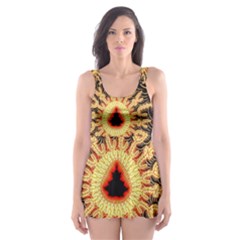 Fractal Julia Mandelbrot Art Skater Dress Swimsuit by Pakrebo