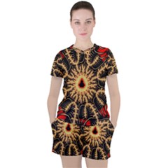 Fractal Julia Mandelbrot Art Women s Tee And Shorts Set