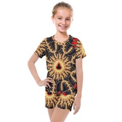 Fractal Julia Mandelbrot Art Kids  Mesh Tee And Shorts Set