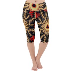 Fractal Julia Mandelbrot Art Lightweight Velour Cropped Yoga Leggings