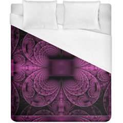 Fractal Magenta Pattern Geometry Duvet Cover (california King Size) by Pakrebo