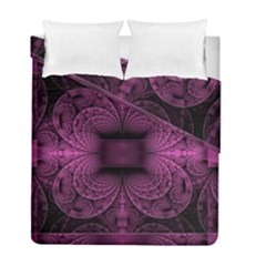 Fractal Magenta Pattern Geometry Duvet Cover Double Side (full/ Double Size)