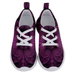 Fractal Magenta Pattern Geometry Running Shoes