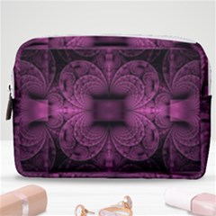 Fractal Magenta Pattern Geometry Make Up Pouch (medium)