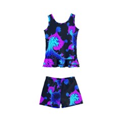 Fractal Pattern Spiral Abstract Kids  Boyleg Swimsuit