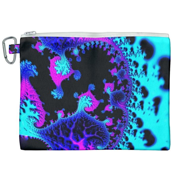 Fractal Pattern Spiral Abstract Canvas Cosmetic Bag (XXL)