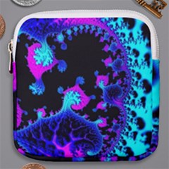 Fractal Pattern Spiral Abstract Mini Square Pouch