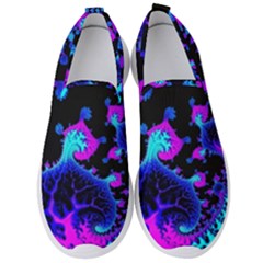 Fractal Pattern Spiral Abstract Men s Slip On Sneakers