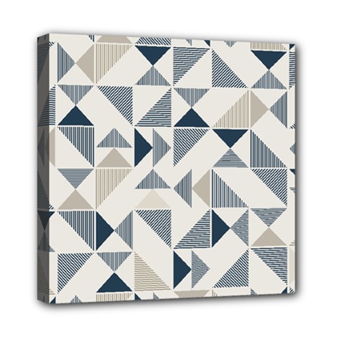 Geometric Triangle Modern Mosaic Mini Canvas 8  X 8  (stretched)