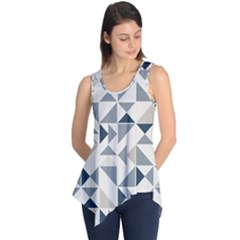 Geometric Triangle Modern Mosaic Sleeveless Tunic by Pakrebo