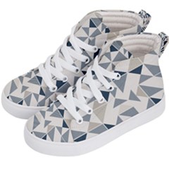 Geometric Triangle Modern Mosaic Kids  Hi-top Skate Sneakers