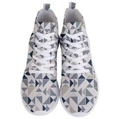 Geometric Triangle Modern Mosaic Men s Lightweight High Top Sneakers