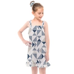 Geometric Triangle Modern Mosaic Kids  Overall Dress