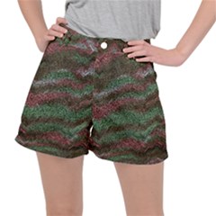 Pattern Structure Background Lines Stretch Ripstop Shorts