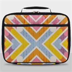 Line Pattern Cross Print Repeat Full Print Lunch Bag