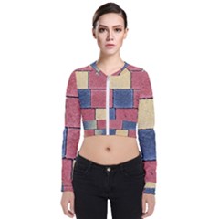 Model Mosaic Wallpaper Texture Long Sleeve Zip Up Bomber Jacket