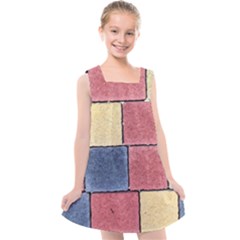 Model Mosaic Wallpaper Texture Kids  Cross Back Dress