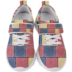 Model Mosaic Wallpaper Texture Kids  Velcro Strap Shoes