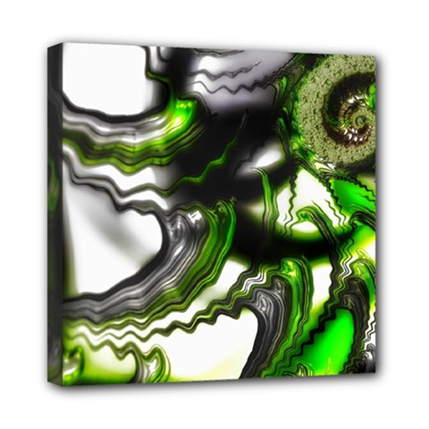 Fractal Green Trumpet Trump Mini Canvas 8  X 8  (stretched)