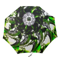 Fractal Green Trumpet Trump Folding Umbrellas